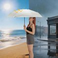 thumbnail image 5 of Unique Bargains 1 Pcs Compact Umbrella Thickened Black Vinyl Moonlight White, 5 of 6