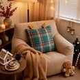 thumbnail image 6 of LIORAGLJ Christmas Plaid Throw Pillow with Reindeer Antlers 3D Holiday Cushion for Sofa Bed, 6 of 7