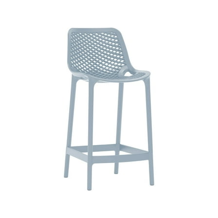 Meridian Furniture Mykonos Sky Blue Outdoor Patio Stool (Set of 4)