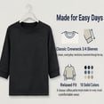 thumbnail image 6 of DISKEBUISS 3/4 Sleeve Sweatshirts for Women Loose Fit Crew Neck Pullover Tops Classic Fall & Winter, 6 of 8