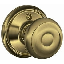 Schlage Lock Company Georgian Knob Non-Turning Lock, Antique Brass (F170 GEO 609) - F170GEO609