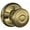 Antique Brass, variant on Schlage F170-GEO Georgian Dummy Door Knob, Distressed Nickel
