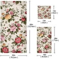 thumbnail image 3 of SKYSONIC 3 Pack Towel Floral Pattern Cotton Bath Towel Set (1 Bath Towel, 1 Hand Towel, 1 Washcloth) for Bathroom, Super Soft and Quick Dry Towels, 3 of 7