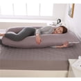 thumbnail image 3 of Almohada para embarazadas, almohada en forma de U desmontable y lavable, cojín grande, almohada de cintura, 3 of 4