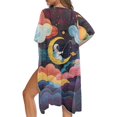 thumbnail image 5 of HELLHERO Polyester Long Kimono Cover Ups for Swimwear Women for Beach Lightweight Casual Giraffe, 5 of 6