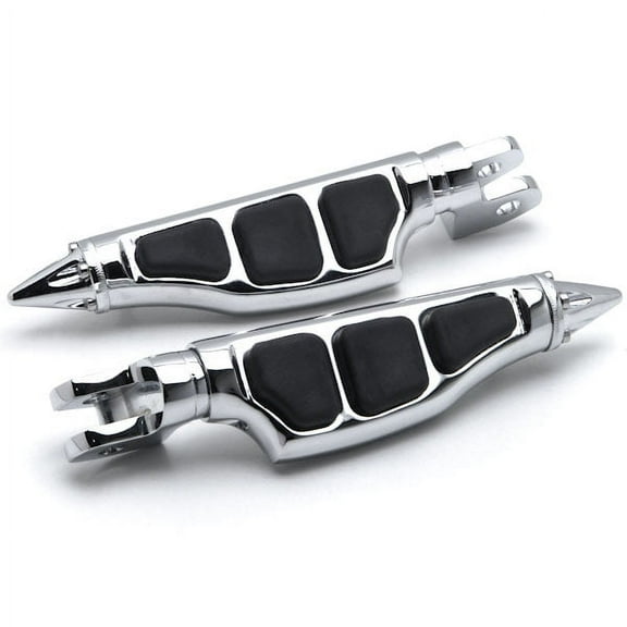 Krator Stiletto Motorcycle Foot Pegs Footrests Left Right Compatible with Yamaha V-Star 650 1998-2013 Front