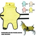 thumbnail image 4 of Dog Drying Coat Bathrobe Towel, Microfibre Material Fast Drying Super Absorbent Dog Bath Robe, Pet Quick Drying Moisture Absorbing with Adjustable Waist, 4 of 8