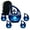 Blue Space Urns-4, variant on MUKTIVE Space Theme Urns for Human Ashes, (1 Large 10 ", 4 Keepsake 3 ") Black Urns for Human Ashes Adult Female, Black Urn for Adult Male, Combo Setsmemorail