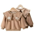 thumbnail image 1 of Little Girls  Neck Sweater Fall & Winter Premium Cotton Floral Design Pullover Sweatshirt for Toddler Girls, 1 of 8