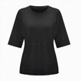 thumbnail image 6 of Towmus Women's Summer Casual Scooped Neck Batwing Half Sleeve T-Shirts Solid Color Loose Fit Cute Basic Flowy Tops Tees, 6 of 6