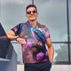 thumbnail image 4 of Balery Beautiful Flower Blue Bird Camisa Polo de Hombre con Estampado, de Manga Corta y Tejido Medio, Camisa Tipo Golf Polo-3X-Large, 4 of 6
