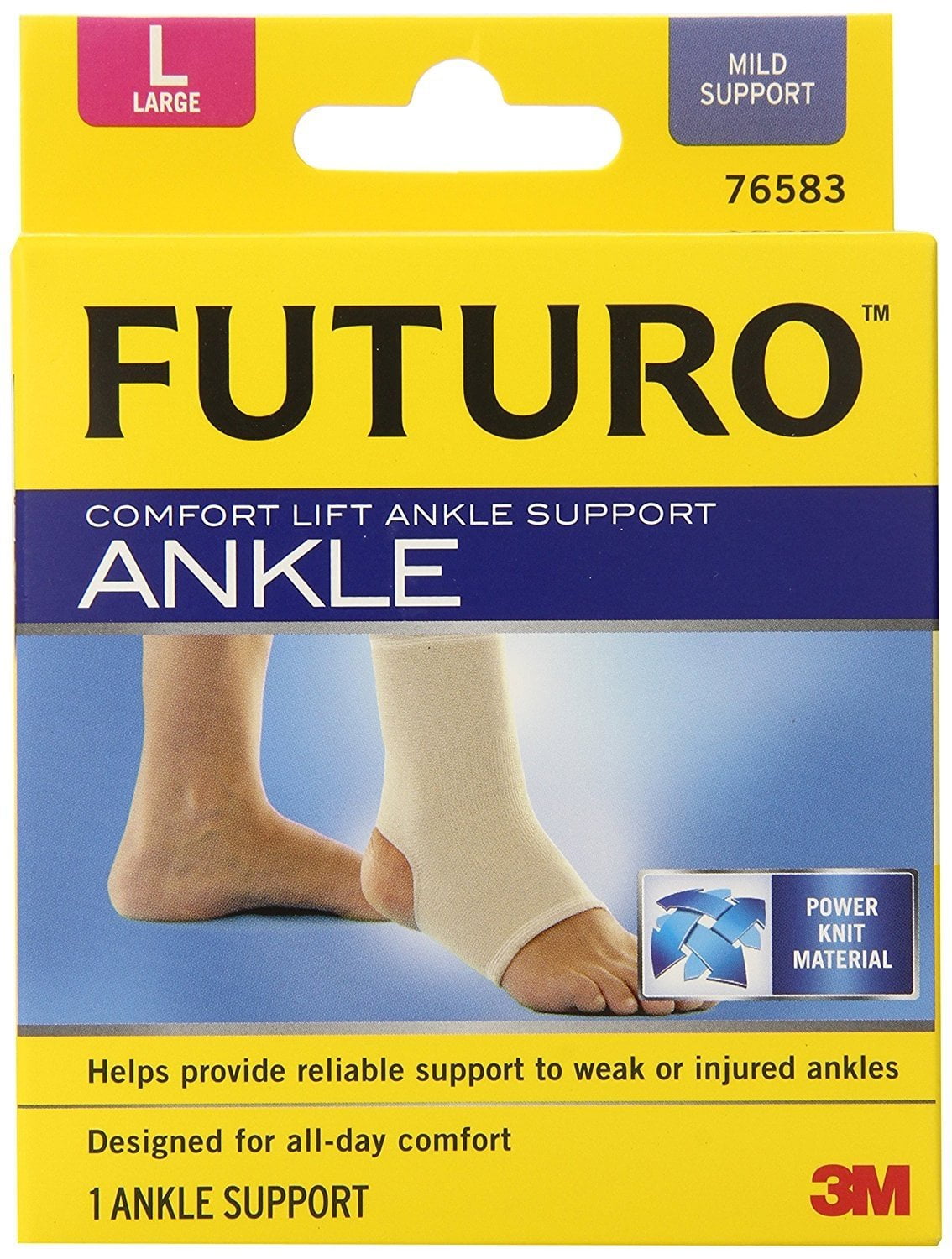 Futuro Comfort Lift Ankle Support, Large, 1 Count