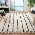 thumbnail image 2 of SAFAVIEH Casablanca Winifred Striped Wool Area Rug, Black/Ivory, 8' x 10', 2 of 10