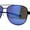 Black Blue Blue Mirror, variant on Mens Xloop 90s Classic Officer Cop Sport Rectangle Metal Sunglasses Black Orange Purple Mirror
