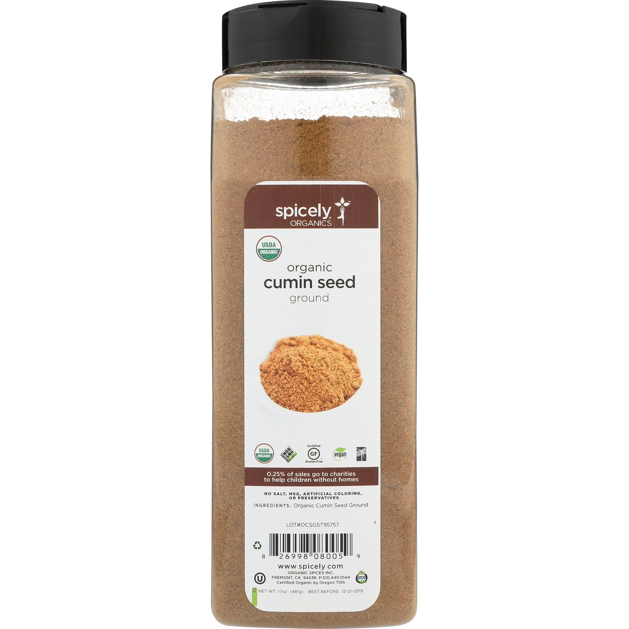 Spicely Organics Cumin Ground Club Size Certified Gluten Free Walmart