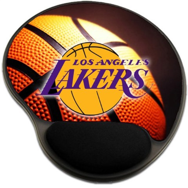 lakers basketball mousepad base with wrist support mouse ...