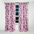 thumbnail image 3 of Designart "Pink Peony Serenade" Floral Blackout Curtain Single Panel, 3 of 4