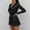 Black, variant on Women's Long Sleeve Solid Color Casual Sports With Zipper Shorts Jumpsuit Bridal Pants for Wedding Wedding Jumpsuits for Women Bride Bod Suit Strapless Cutout Club Jumpsuit Long Sleeve Jumpsuit