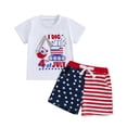 thumbnail image 7 of Jamsmile Toddler Boys Outfit Sets Independence Day Embroidery Print Tshirts + Shorts Summer Shorts 2pc Children Boys Outfits, 7 of 7