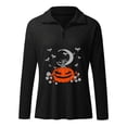 thumbnail image 4 of Sudadera de mujer de manga larga con cremallera y cuello alto Halloween Elements Fridja hj5254, 4 of 4