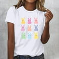 thumbnail image 1 of Xuyuer Easter Tshirt Women Tie Dye Happy Easter Tie Dye Shirts Funny Bunny T-Shirt Rabbit Graphic Short Sleeve Tee Tops Short Sleeved Round Neck Pullover Fashionable, 1 of 4