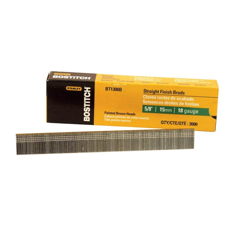 Stanley Bostitch 18 Ga. X 1-3/16 in. L Coated Steel Brad Nails 3000 pk Stanley Bostitch 18 Ga. X 1-3/16 in. L Coated Steel Brad Nails 3000 pk