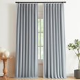 thumbnail image 1 of Cortinas Vision Home, azul y gris, plisadas, totalmente opacas, 1 of 9