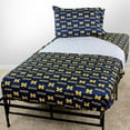 thumbnail image 2 of Michigan Wolverines 100% cotton, 4 piece sheet set - flat sheet, fitted sheet, 2 pillow cases, Queen, Team Colors, 2 of 3