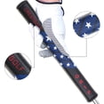 thumbnail image 4 of Golf Putter Grip, Premium PU Leather Star Pattern Golf Club Grips, Non-Slip Lightweight Golf Handle Replacement, Comfortable Tacky Feel, 10.5 Inches D#003 Black, 4 of 9