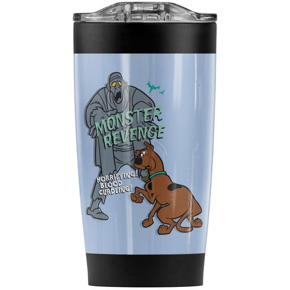Scooby Doo Monster Revenge Stainless Steel Tumbler 20 oz Coffee Travel Mug/Cup, Vacuum Insulated & Double Wall with Leakproof Sliding Lid | Great for Hot Drinks and Cold Beverages