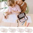 thumbnail image 1 of Estuche de gran capacidad para niños y adultos | Bolso bolígrafo de algodón con ventana transparente | Linda bolsa de almacenamiento con cremallera para útiles de oficina escolares | Sostiene, 1 of 4