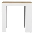 thumbnail image 1 of Pemberly Row Contemporary Engineered Wood Kitchen Island in White and Light Oak, 1 of 5