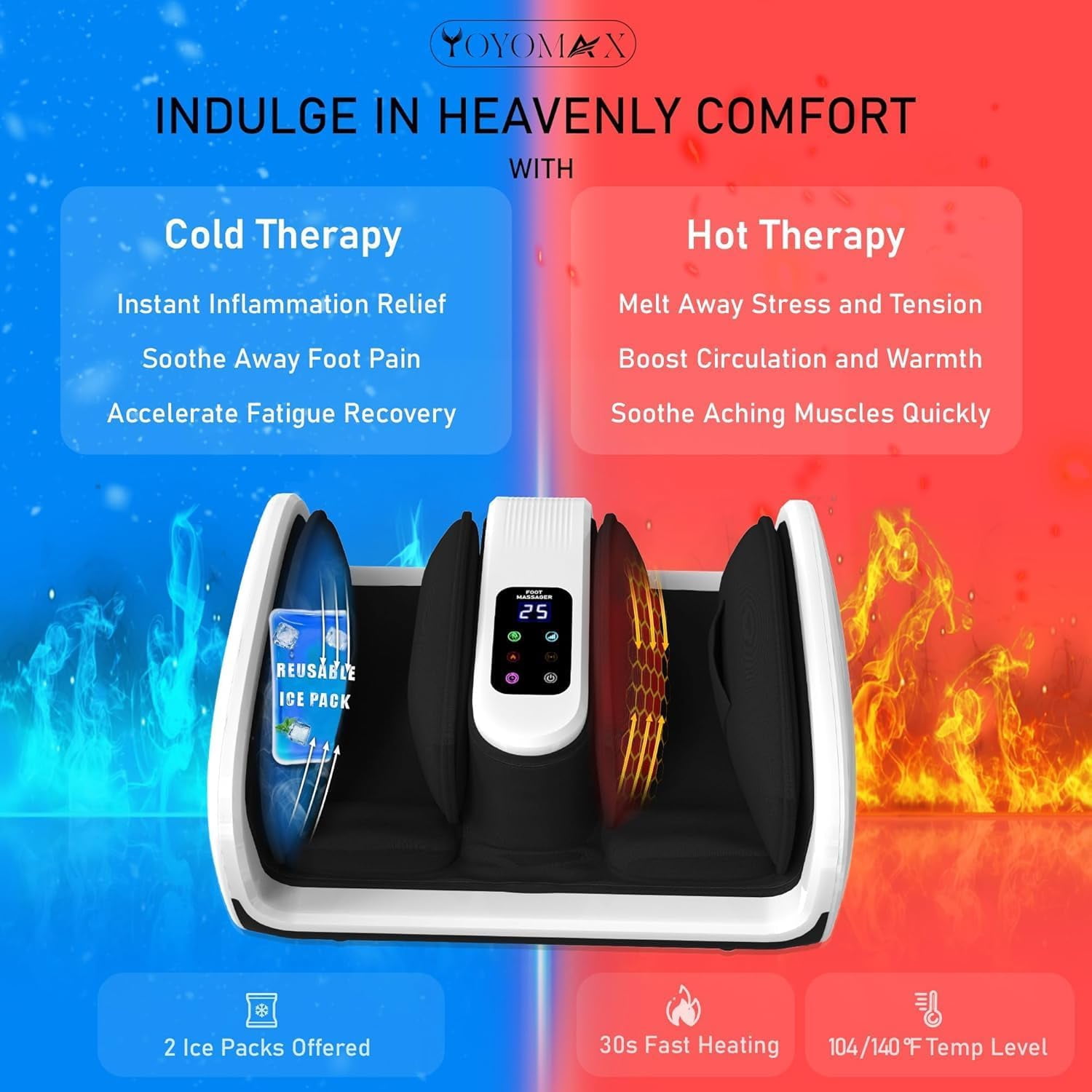 Shiatsu Foot Massager with Heat, Basic Massager for Tired Foot Blood Circulation-Deep Kneading Rolling, Fits Feet Up to Size 13, Ideal Winter Gift for Men Women