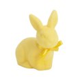 thumbnail image 2 of Easter Flocked Bunnies, Flocking Rabbit Figurines with Bow Ties, Adorable Spring Tabletop Ornaments for Home, Garden Decor, Bunnies Easter Decoration, 6.6"x6.3", 2 of 6