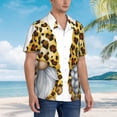 thumbnail image 3 of Disketp Leopard Gnomes Hawaiian Shirts for Men,Mens Casual Short Sleeve Button Down Shirts Beach Shirt,XX-Large, 3 of 7