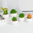 thumbnail image 2 of Artificial Plant Vivid Natural PVC Realistic Fresh Keeping Mini Table Decor Artificial Succulents Bonsai for Desktop, 2 of 7