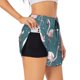 thumbnail image 1 of Balery Flamingo Pantalones cortos deportivos para mujer con forro y dos bolsillos, elásticos, para entrenamiento, gimnasio, yoga-Small, 1 of 7
