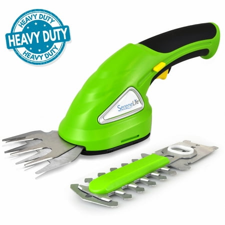 Earthwise Hedge Trimmer Cordless Handheld Grass Cutter Shears, Electric Hedge Shrubber Trimmer, Built-in 3.6V Battery (Changeable Blades) ()