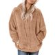 thumbnail image 3 of Sudadera de felpa para mujer, capucha con cordón, ajuste holgado, sudadera con capucha para mujer con bolsillo frontal para el trabajo, deportes diarios, 3 of 6