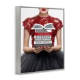 thumbnail image 3 of Stupell Industries Glam Red Fashion Books Girl Gray Framed Giclee Art, 11 x 14, by Amanda Greenwood, 3 of 8