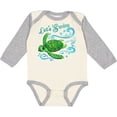 thumbnail image 3 of Inktastic Lets Swim Cute Sea Turtle Boys or Girls Long Sleeve Baby Bodysuit, 3 of 5