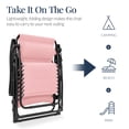 thumbnail image 5 of Best Choice Products Oversized Padded Zero Gravity Chair, Folding Outdoor Patio Recliner w/ Side Tray - Bubblegum Pink, 5 of 7