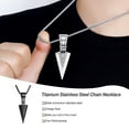 thumbnail image 4 of Collier Chaîne Cool en Titane Acier Inoxydable Flèche Gothique Réglable Style Rétro Ras-de-Cou à Pointe de Flèche Cadeaux Colliers pour Hommes Or Rose+or, 4 of 7