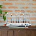 thumbnail image 5 of Spaceship Kids Menorah Hand Painted Polyresin - Sculptured Space shuttle Candle Minorah for Children fits standard Hanukkah Candles - Experience Chanukah in Outer Space Kid Menorahs By Zion Judaica, 5 of 8