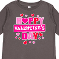 thumbnail image 4 of Inktastic Happy Valentine's Day with Hearts Boys or Girls Long Sleeve Toddler T-Shirt, 4 of 5
