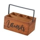 thumbnail image 4 of Soporte para utensilios de cocina, organizador de cocina de madera con asa, cubiertos Marrón claro, 4 of 9
