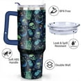 thumbnail image 3 of Halloween 40oz Insulated Stainless Steel Tumbler - Ghost & Pumpkin Design,Spill-Proof Lid,Handle & Straw,Travel Coffee Cup,Boo Gift for Women Men (1PC), 3 of 5