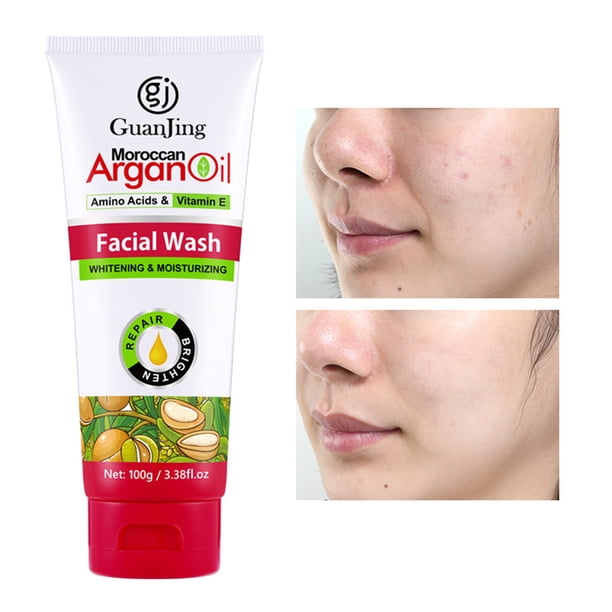 Fiudx Limpiador de Glicerina, Gel Limpiador Facial Hidratante y Emoliente, Vitamina Hidratante y Vitamina E, Limpiador Espumoso Suave, Rutina Diaria de Cuidado de La Piel, Apto para Todo Tipo de Piel