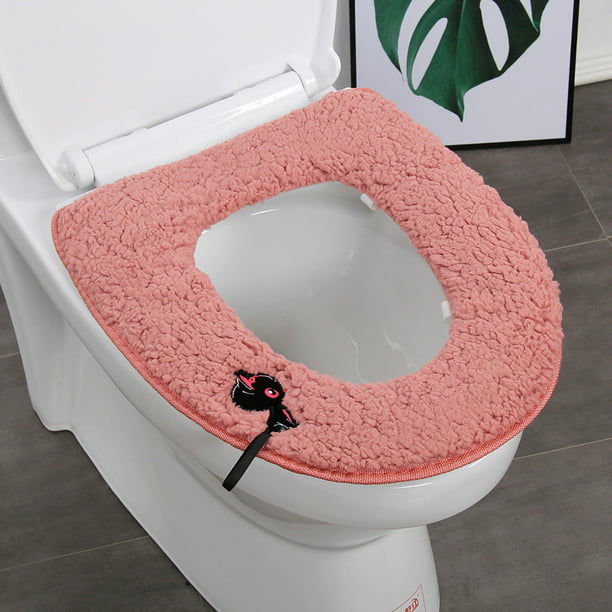 Nuzyz Winter Home Bathroom Washable Warm Toilet Seat Lid Cover Pad Mat Cushion Com - Soft Toilet Seat Lid Cover