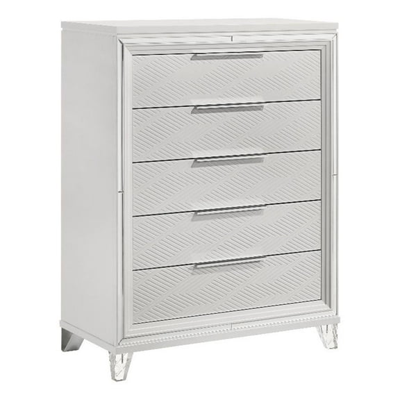 Marmore 5-drawer Bedroom Chest of Drawers White